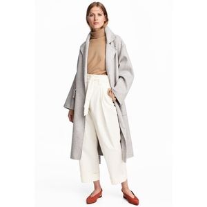 H&M Light Grey Wool Coat